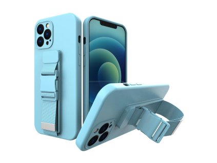 eng pl Rope case gel TPU airbag case cover with lanyard for Xiaomi Redmi Note 9 Pro Redmi Note 9S blue 76144 1