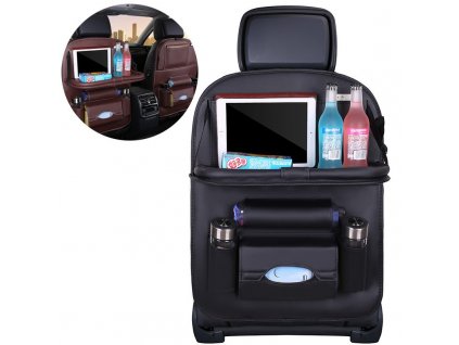 eng pl Car organizer for the seat foldable shelf mini car table black 73562 1