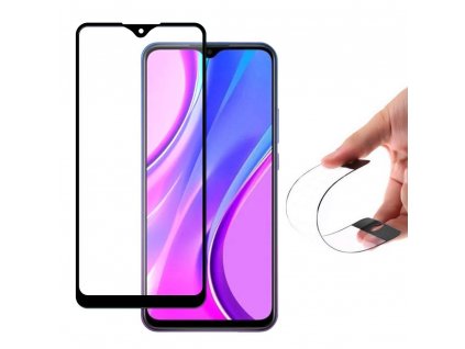 eng pm Wozinsky Full Cover Flexi Nano Glass Hybrid Screen Protector with frame for Xiaomi Redmi 9 black 62518 1