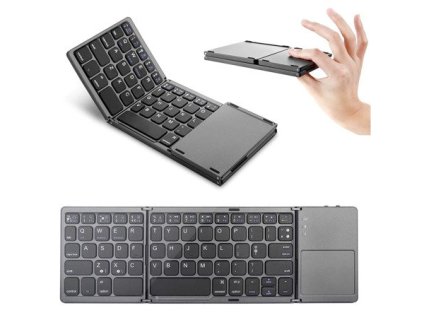 pol pm Klawiatura Bluetooth Uniwersalna Skladana Black 15885 11