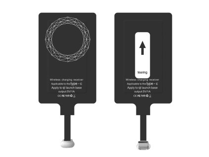 eng pl Choetech Adapter for Wireless Charging Qi USB Type C Induction Insert black WP TYPEC 74083 1