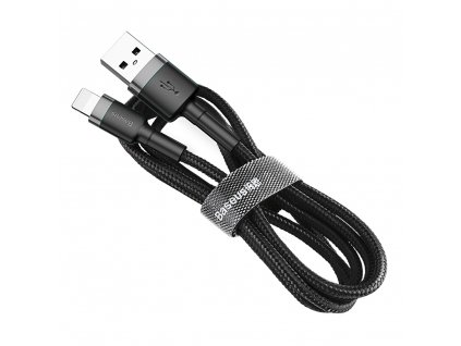 eng pl Baseus Cafule Cable durable nylon cord USB Lightning QC3 0 2 4A 0 5M black gray CALKLF AG1 46802 1