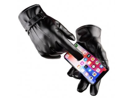 eng pm Mens winter gloves for a touchscreen smartphone black 63014 1