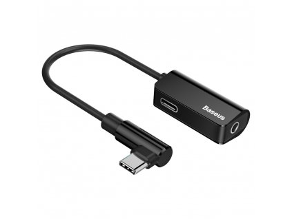 eng pl Baseus Audio Converter L45 adapter USB C to USB C adapter 3 5mm headphone jack black CATL45 01 46847 1