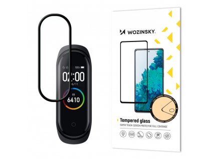 eng pl Wozinsky super wytrzymale szklo folia szklana Full Glue na caly ekran z ramka Case Friendly Xiaomi Mi Band 4 Mi Band 3 przezroczysty 55672 1