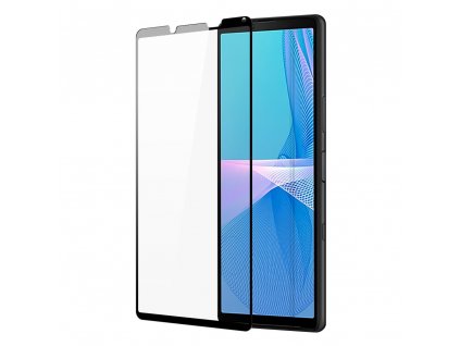 eng pl Dux Ducis 10D Tempered Glass Tough Screen Protector Full Coveraged with Frame for Sony Xperia 10 III black case friendly 72445 1 (1)