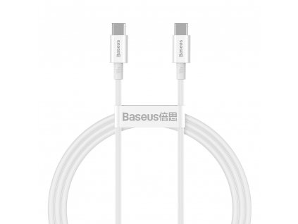 eng pl Baseus Superior USB Type C USB Type C cable Quick Charge Power Delivery FCP 100W 5A 20V 1m white CATYS B02 72778 1