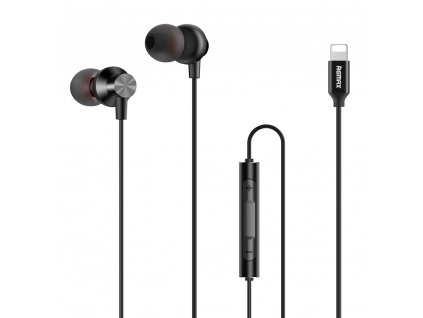 eng pl Remax wired in ear headphones with volume remote control Lightning 1 2m black RM 560i 79049 1