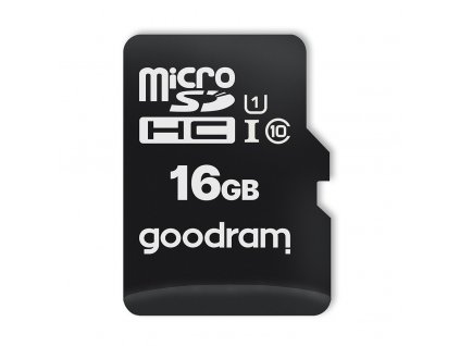 eng pl Goodram Microcard 16 GB micro SD HC UHS I class 10 memory card SD adapter M1AA 0160R12 61361 2