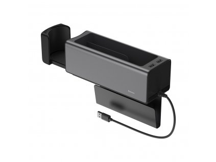 eng pl Baseus car organizer cup holder charging 2x USB HUB black CRCWH A01 61571 1