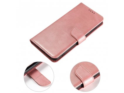 eng pl Magnet Case elegant bookcase type case with kickstand for Samsung Galaxy A71 5G pink 65914 1