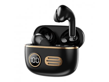 Remax bezdrátová sluchátka do uší, Retro True TWS Music Earbuds, černá (TWS-39)
