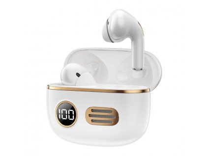 Remax bezdrátová sluchátka do uší, Retro True TWS Music Earbuds, bílá (TWS-39)