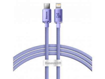 eng pl Baseus crystal shine series fast charging data cable USB Type C to Lightning 20W 1 2m purple CAJY000205 81335 1