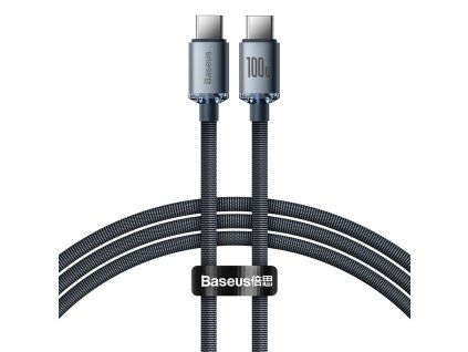 eng pl Baseus Crystal Shine Series cable USB cable for fast charging and data transfer USB Type C USB Type C 100W 1 2m black CAJY000601 84961 1
