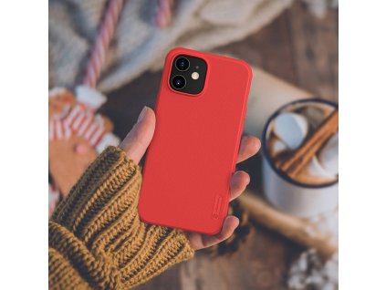 Nillkin pouzdro matné pro Apple iPhone 12 mini (červené)