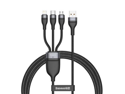 eng pl 3in1 USB cable Baseus Flash Series USB C micro USB Lightning 40W 5A 1 2m black 21170 3