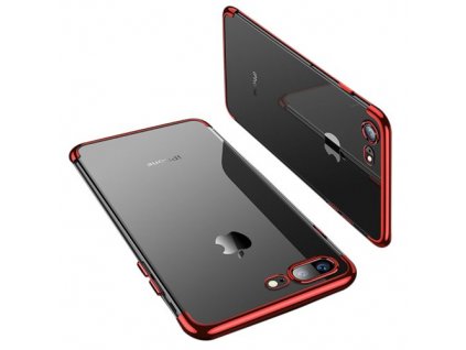 pol pm Clear Color case zelowy pokrowiec etui z metaliczna ramka iPhone 8 Plus iPhone 7 Plus czerwony 59860 14