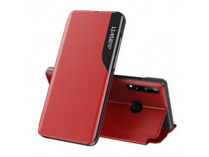 eng pm Eco Leather View Case elegant bookcase type case with kickstand for Huawei P40 Lite E red 63652 1