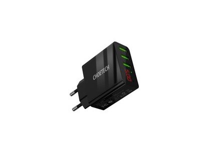 choetech nabíječka 3x USB typ A 5V / 3A černá (C0027-black), černá