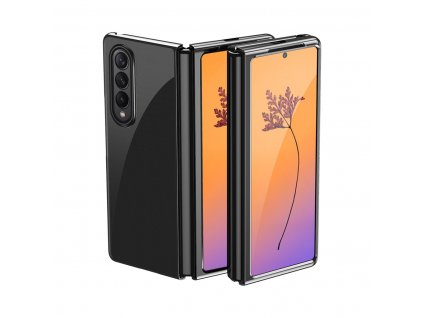 eng pl Plating Case for Samsung Galaxy Z Fold 4 cover with a metallic frame black 108076 1