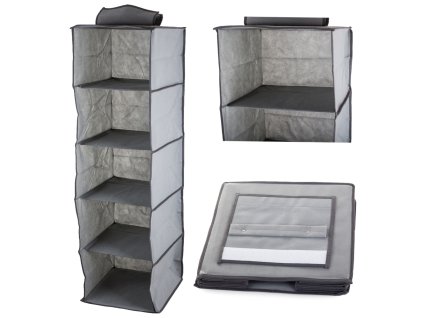 eng pl Wardrobe Shelf Organizer With 5 Shelves 100cm 140 1
