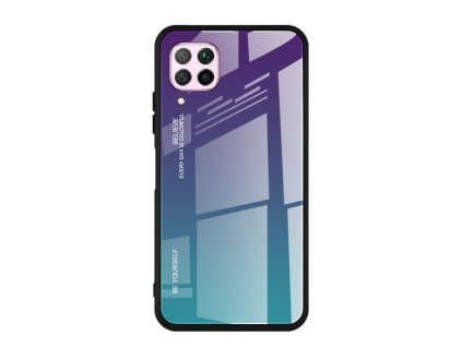 pol pm Gradient Glass etui pokrowiec nakladka ze szkla hartowanego Huawei P40 Lite Nova 7i Nova 6 SE zielono fioletowy 60544 1