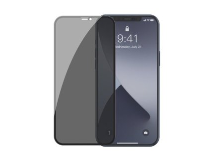 eng pm Baseus 2x Full screen 0 3 mm Anti Spy Light tempered glass with a frame iPhone 12 mini Black SGAPIPH54N TG01 64123 1