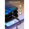 NOVÝ magnetický kabel USB 3.0 A 3 v 1, rychlonabíjecí kabel pro iOS typu C Micro iPhone pro Android
