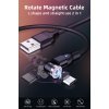 NOVÝ magnetický kabel USB 3.0 A 3 v 1, rychlonabíjecí kabel pro iOS typu C Micro iPhone pro Android