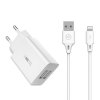 eng pm WK Design wall charger travel adapter 2x USB 2 A USB Lightning cable 1 m white WP U56 Lighting white 61790 1