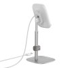 pol pm Baseus bezprzewodowa ladowarka Qi 15 W teleskopowy stojak uchwyt podstawka na telefon z kablem USB srebrny SUWY D0S 63472 6