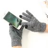 eng pl Universal Touchscreen Winter Gloves Striped Gloves with Anti Slip Grip light grey 27347 2
