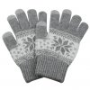 eng pl Universal Touchscreen Gloves Striped Gloves with Charming Winter Pattern light grey 27352 1