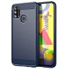 pol pm Carbon Case elastyczne etui pokrowiec Samsung Galaxy M30s Galaxy M21 niebieski 60059 1