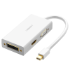 eng pl Mini DisplayPort to HDMI VGA DVI Adapter UGREEN MD114 White 18226 3