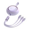 eng pl USB C cable 3in1 Baseus Bright Mirror to micro USB USB C Lightning 100W 1 2m purple 21046 2