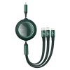 eng pl USB C cable 3in1 Baseus Bright Mirror to micro USB USB C Lightning 100W 1 2m green 21047 7