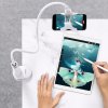eng pl Ugreen universal holder stand phone holder tablet up to 12cm wide tripod lazy holder with flexible arm white 30488 LP113 74049 14