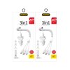eng pl Dudao car kit 2x USB 2 4A charger 3in1 Lightning Type C micro USB cable white R7 white 55635 7