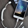 eng pl Dudao car kit 2x USB 2 4A charger 3in1 Lightning Type C micro USB cable white R7 white 55635 8