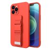 eng pl Rope case gel TPU airbag case cover with lanyard for Xiaomi Redmi Note 9 Pro Redmi Note 9S red 76143 2