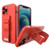 eng pl Rope case gel TPU airbag case cover with lanyard for Xiaomi Redmi Note 9 Pro Redmi Note 9S red 76143 1