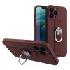 eng pl Ring Case silicone case with finger grip and stand for Xiaomi Redmi Note 9 Pro Redmi Note 9S brown 75857 1