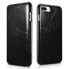 eng pl iCarer Curved Edge Vintage Folio Leather Case Cover genuine leather for iPhone 8 Plus iPhone 7 Plus black RIP7005 BK 97014 1
