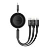 eng pl Baseus Bright Mirror 2 retractable cable 3in1 USB Type C micro USB Lightning USB Type C 3 5A 1 1m black CAMJ010201 96882 11