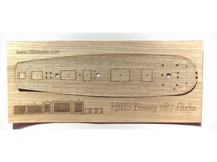 Airfix Bounty 1:87 - HiSModel- wooden deck, dřevěná paluba dubová 01