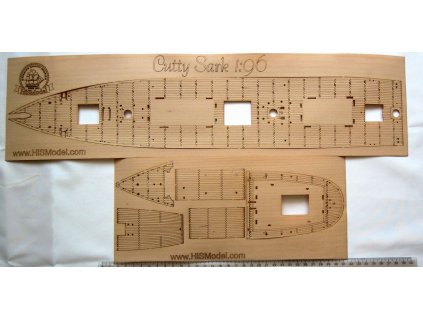 Revell Cutty Sark 1:96, Hismodel, wooden deck beech 01