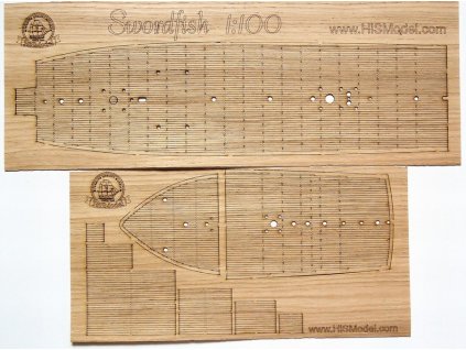 Lindberg Swordfisg 1:96, HiSModel wooden deck beech 01