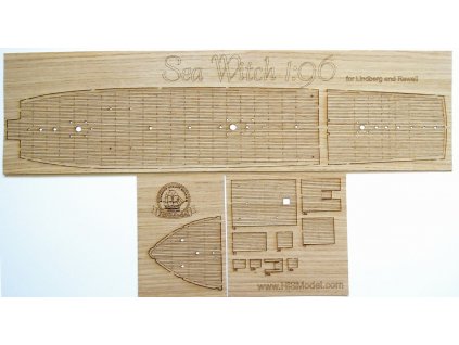 Lindberg Sea Witch 1:96, HiSModel wooden deck oak 01